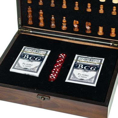 Подарочный игровой набор 3 в 1 (шахматы, карты, кости) 8718-005