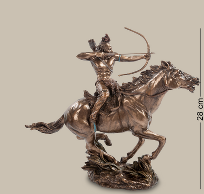 Статуетка "Дух прерій - Індійський воїн з луком на коні" 28 см