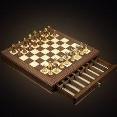Шахматы подарочные Italfama "Staunton" 141MW+397W