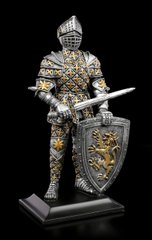 Коллекционная Фигура рыцаря с мечом и львиным щитом