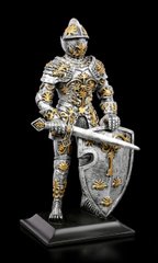 Колекційна Фігура лицаря з мечем і щитом лілії