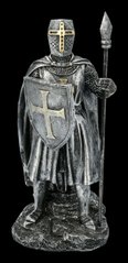 Фигурка рыцаря-тамплиера со щитом и копьем