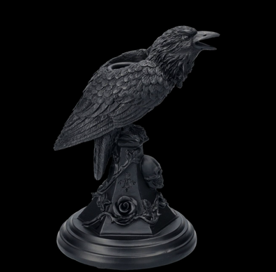 Колекційна статуетка-Підсвічник Ворон Poe&rsquo;s Raven