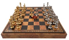 Подарунковий набір Italfama "Arabescato" шахи, шашки, нарди 48 х 48 см