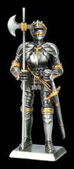 Фігура олов'яного лицаря з алебардою та мечем