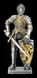 Фигурка оловянного рыцаря с мечом и львиным щитом