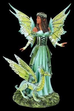 Коллекционная статуэтка Эльф с зеленым драконом от Amy Brown