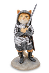 Статуэтка Veronese в стиле Стимпанк "Сэр Пусилот - кошачий рыцарь" WS-1241/ 3