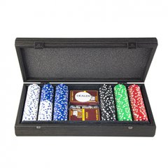 Набор для покера Manopoulos на 300 фишек в деревянном кейсе