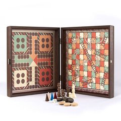 Подарунковий ігровий набір Manopoulos (шахи, шашки, нарди) CBLS34BRO