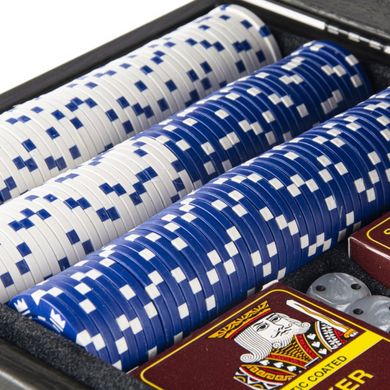Покерний набір Manopoulos на 300 фішок в дерев'яному кейсі