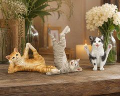 Статуэтка Коты занимаются Йогой Veronese