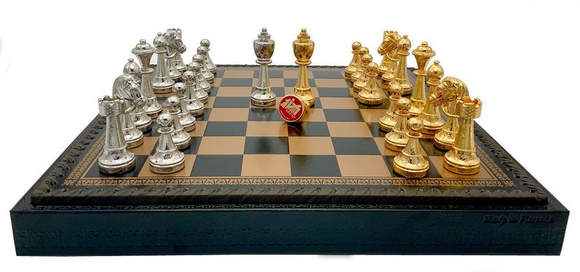 Подарунковий набір Italfama "Staunton" шахи, шашки, нарди