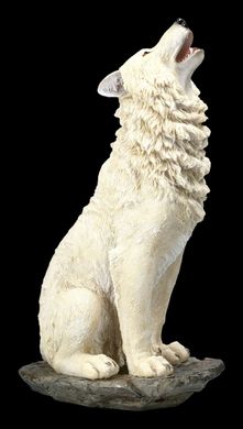 Колекційна статуетка Білий вовк велика