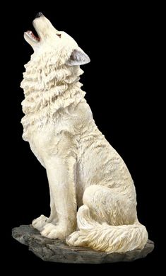 Колекційна статуетка Білий вовк велика