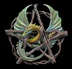 Колекційний настінний декор Дракон на пентаграмі від Anne Stokes