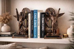 Коллекционная статуетка, подставка под книги в стиле ар-деко "Крылатый мужчина и женщина"